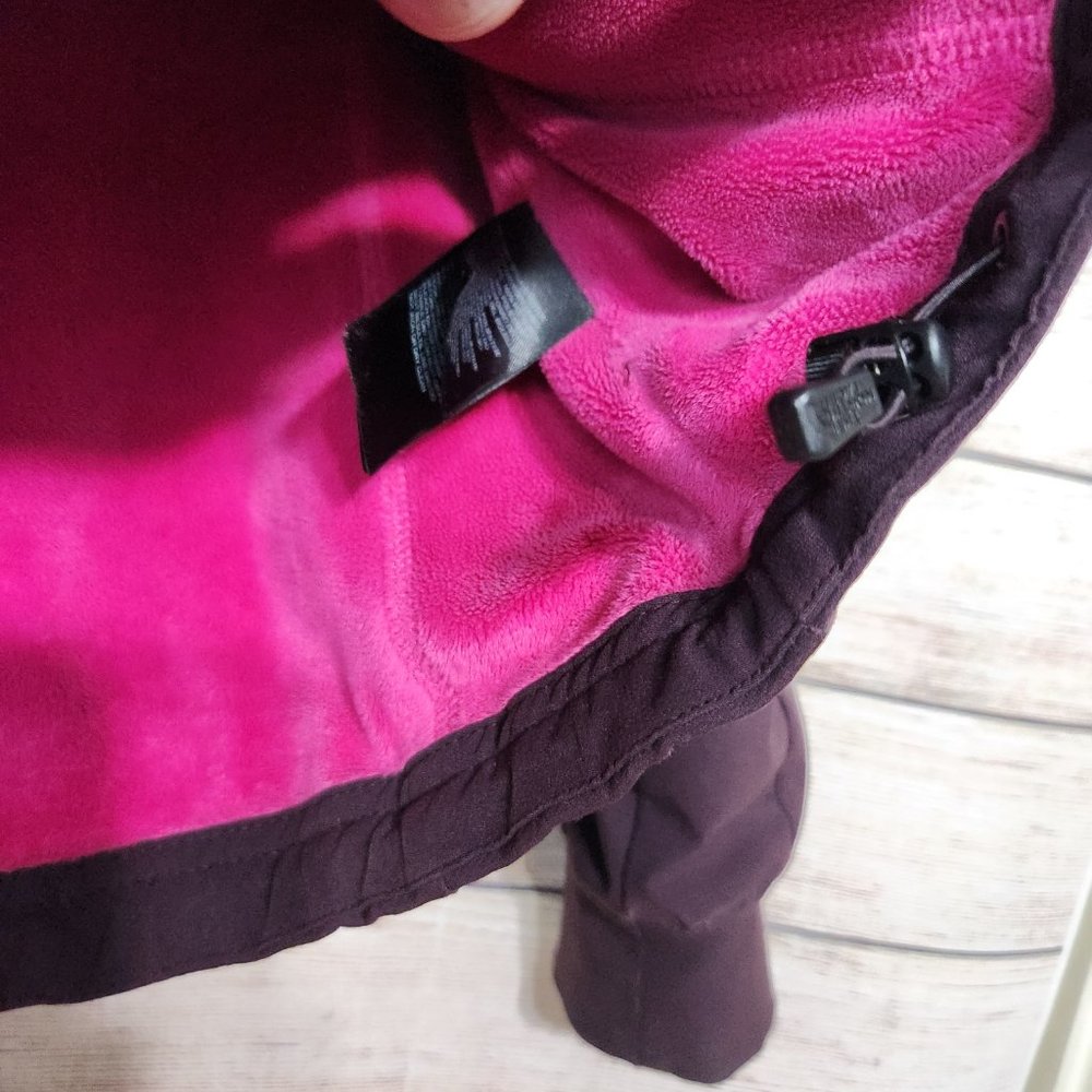 The North Face Womens Purple Pink Fleece Interior Hoodie Jacket Pockets XS/TP - Picture 9 of 16